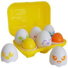 TOMY Toomies Hide and Squeak Eggs Baby Toy - Baby Box of Big Eggs with 3 Squeak Chicks & 3 Rattle Chicks - Colour & Shape Sorter Baby Sensory Toys - Toddler Toys & Baby Toys 6 Months Plus to 36 Months