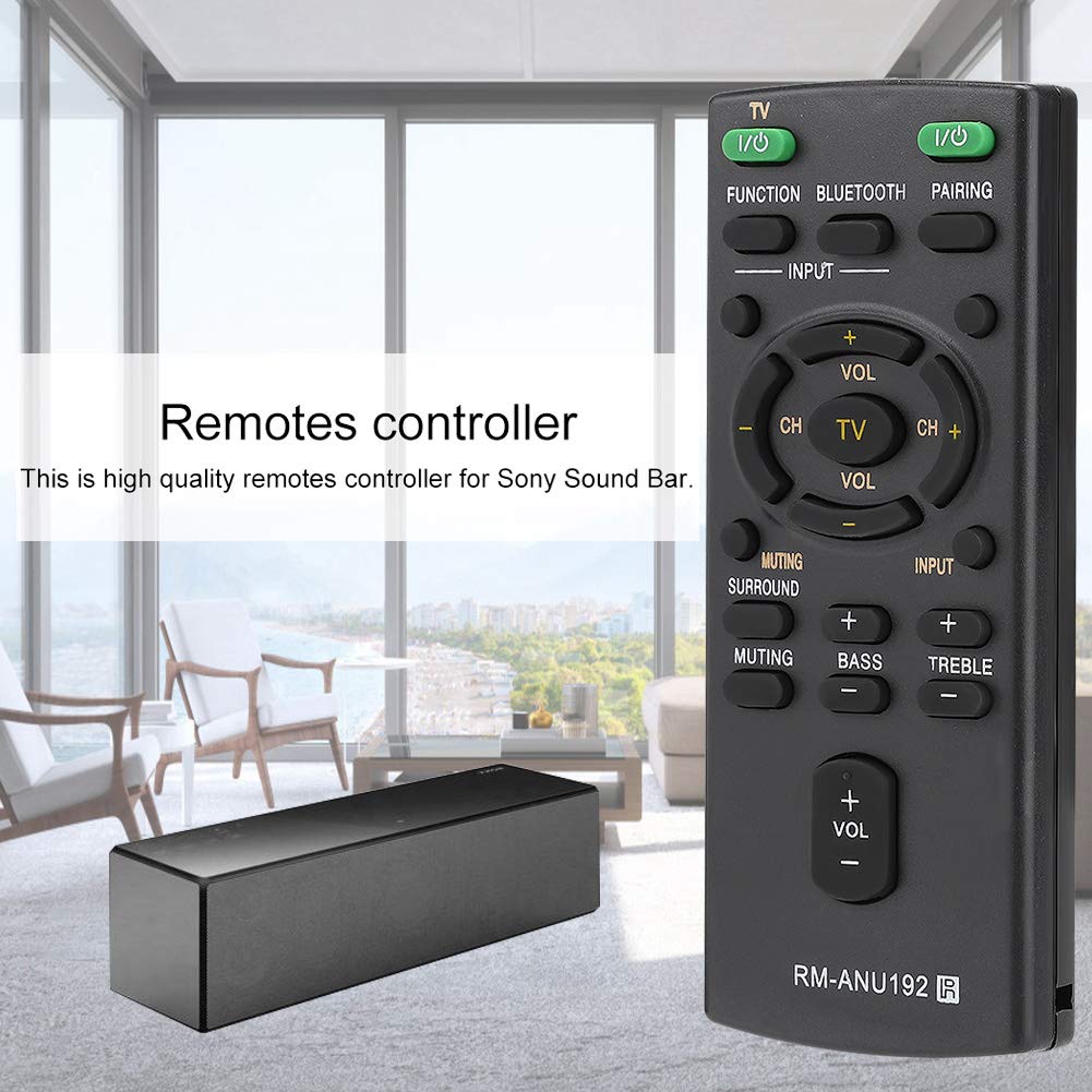 for Sony Rm Anu191 Remote for Sony Sa Ct60Bt Remote Abs Black Replacement Rm Anu192 Remote Control for Sony Sound Bar Sact60Bt Htct60Bt Sswct60