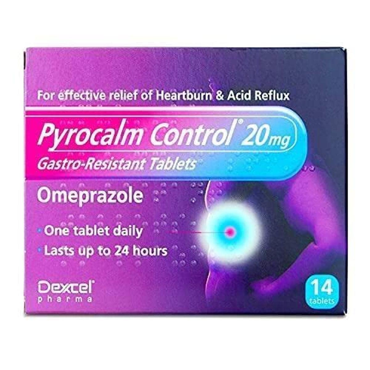 Pyrocalm Control Gastro-Resistant Tablets 20mg, 14 Tablets, Pack of 1