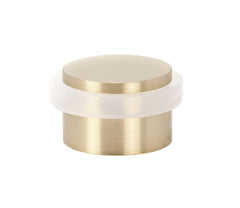 EVI Herrajes   Adhesive Golden Door Stop   White Rubber   No Screws