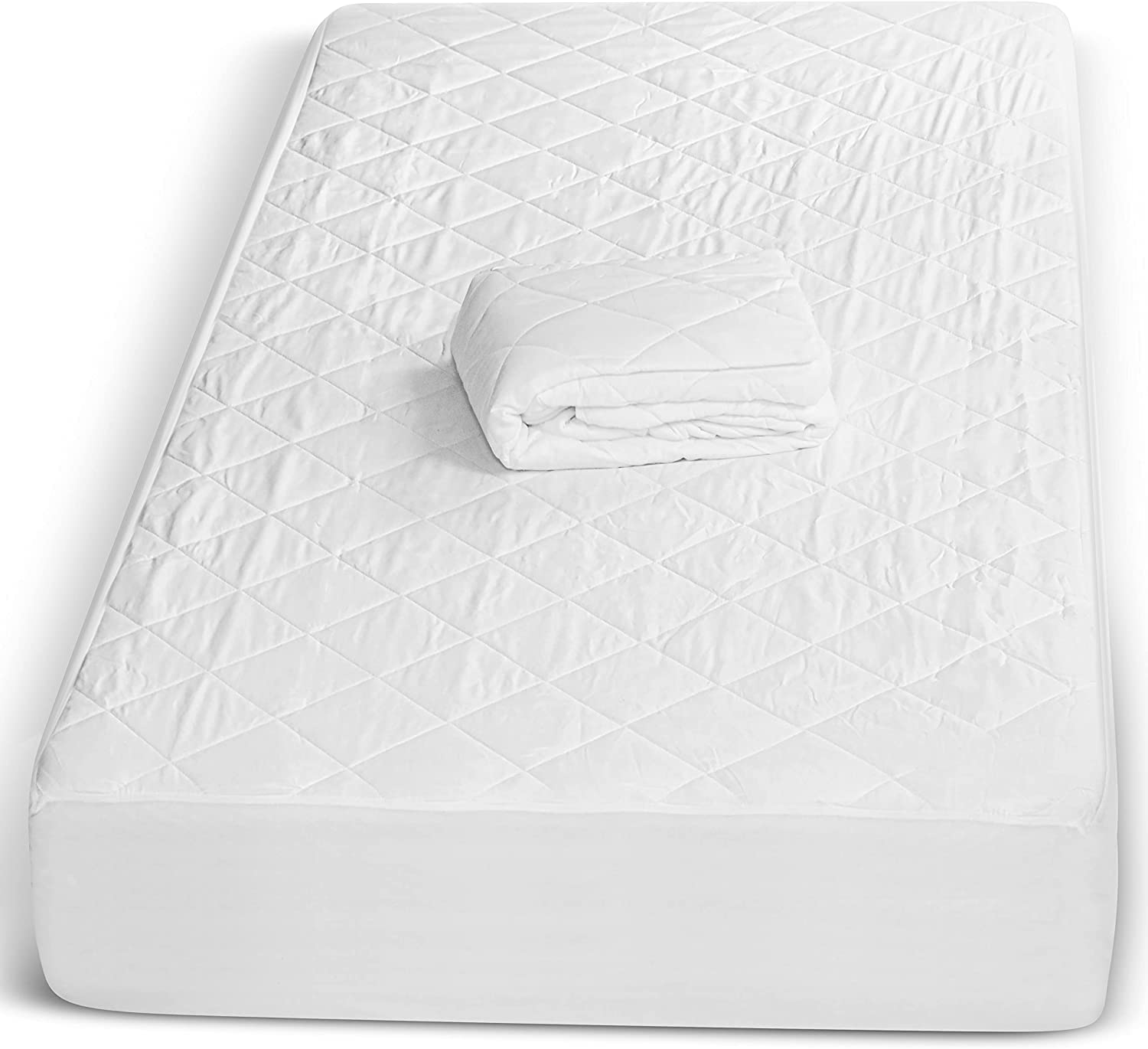 IMFAA Quilted King Mattress Protector - Extra Deep 40 Cm Stretch Skirt – King (152x200) Cm Mattress Topper – Anti Allergy and Breathable Fitted Mattress Cover - Not Waterproof. (King(152x200and40) Cm)