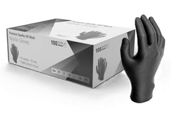 Strong HD Disposable Black Nitrile Examination Gloves, Premium Medical  Mechanical Industrial Hair & Beauty  Food  Janitorial  Powder Free Latex Free (Black, Medium)