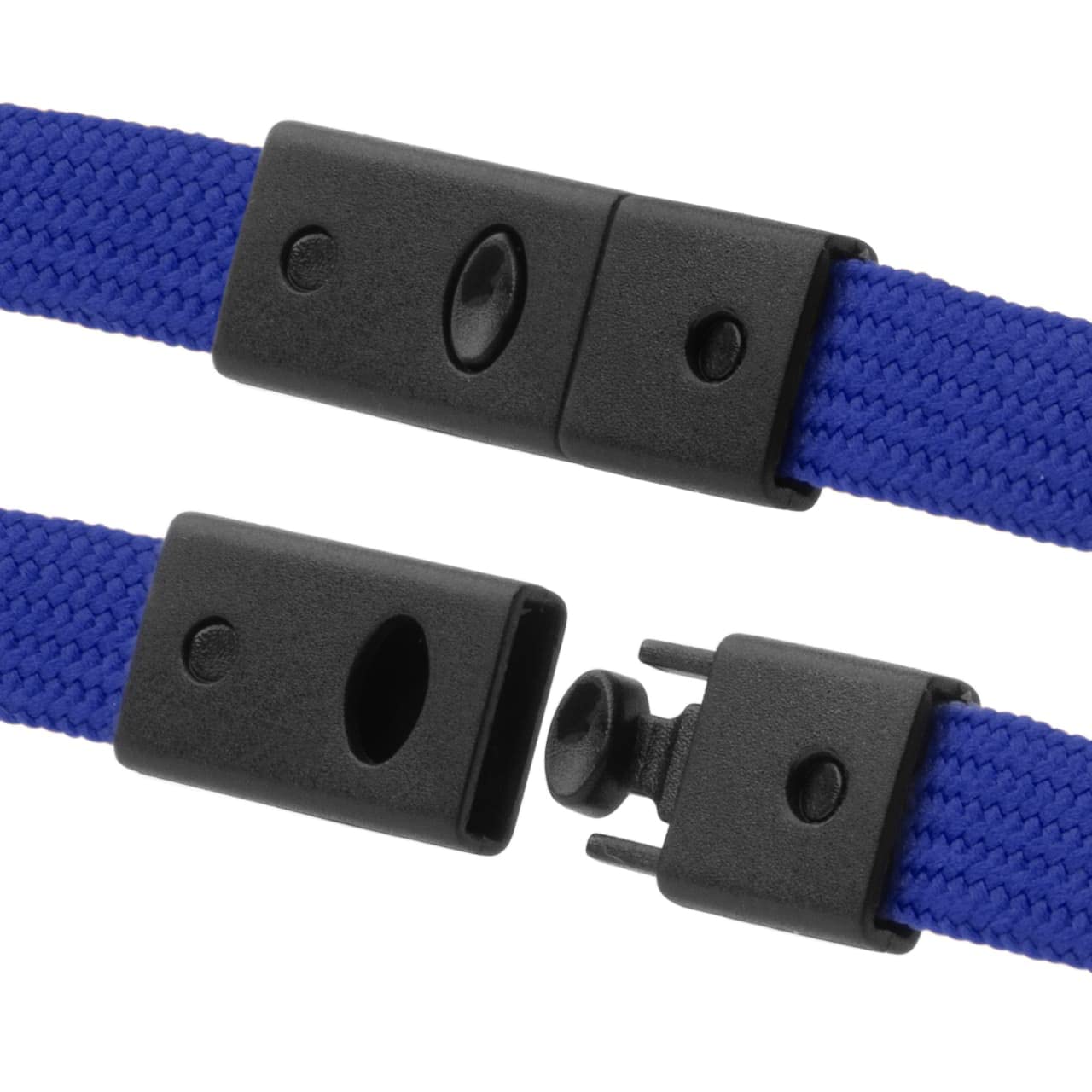 CKB LTD Breakaway Safety Lanyard Neck Strap Swivel Metal Clip for ID Card Holder with Quick Pull Release Lanyards Bulk Pack of 10pcs (Blue)