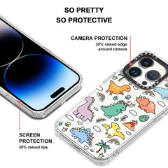 MOSNOVO for iPhone 14 Pro Case, [Buffertech 6.6 ft Drop Impact] [Anti Peel Off] Clear Shockproof TPU Protective Bumper Phone Cases Cover with Dinosaur Land Design for iPhone 14 Pro