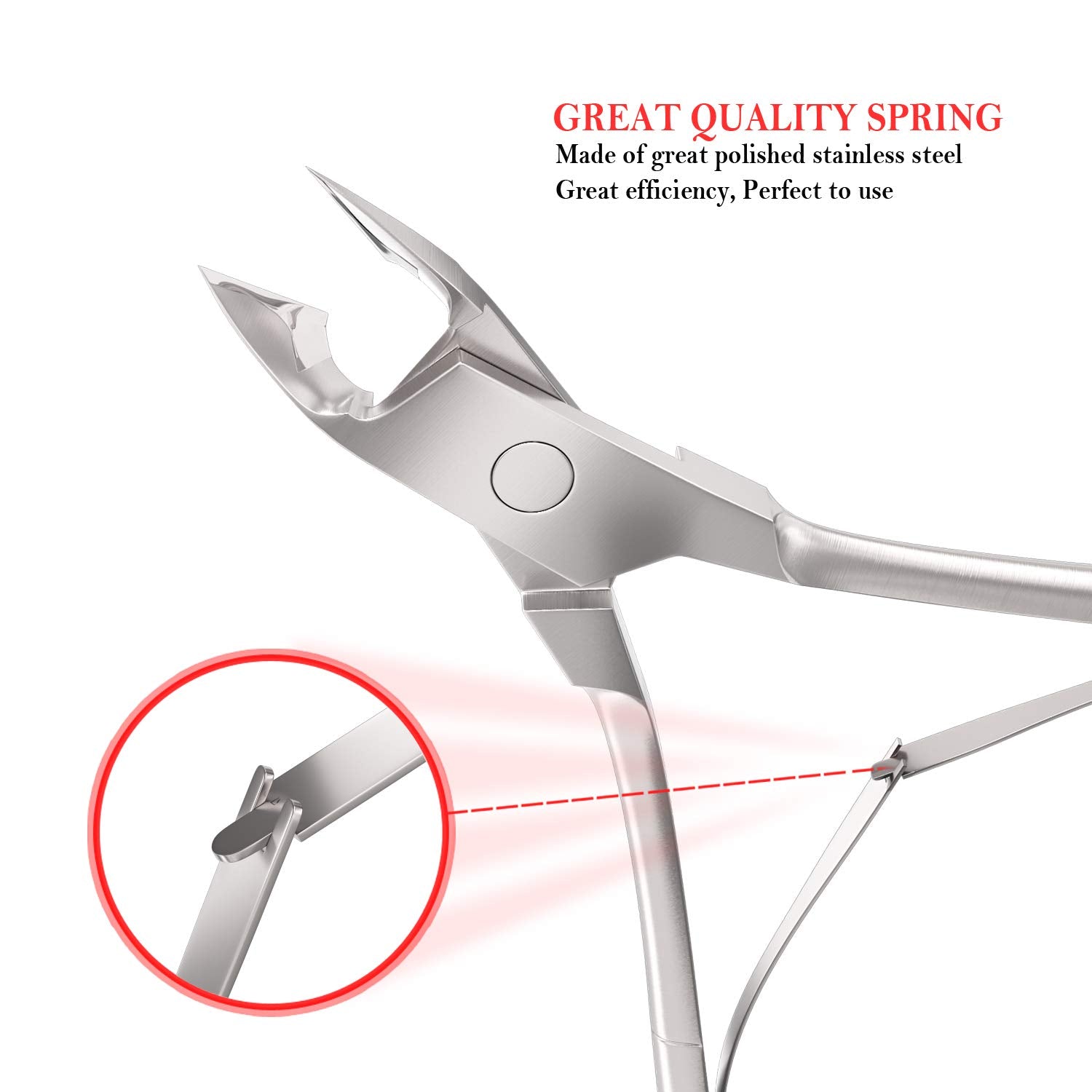 Jestilo Professional Cuticle Nippers Scissors Cutters, Removers Stainless Steel Best Nail Care Tool for Manicure and Pedicure (Silver)