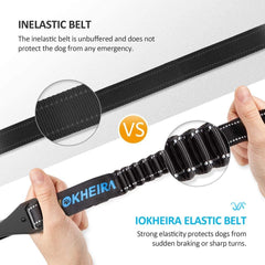 IOKHEIRA Dog Seat Belt for Car, Dog Car Harnesses Suitable for Safety Belt Buckle, ISOFIX and LATCH