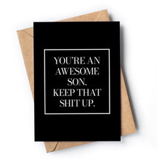 Son Birthday Card - Birthday Card Son in law - Graduation Card for Son - Son Card - Birthday Card for Son Adult - Happy Birthday Son - Funny Card for Son - Father's Day Card for Son - Stepson Card