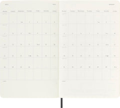 Moleskine Weekly Planner 2024-2025, Weekly Planner 18 Months 2025, With Space For Notes, With Soft Cover And Elastic Closure, Large Format 13 x 21 cm, Color Black