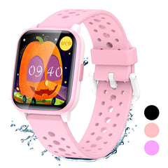 SOPPY Fitness Tracker Watch for Kids, Activity Tracker, Smart Watch with Games, Pedometer, Heart Rate & Sleep Monitor, Stopwatch, IP68 Waterproof Sport Watch, Great Gifts for Boys Girls Teens - Pink