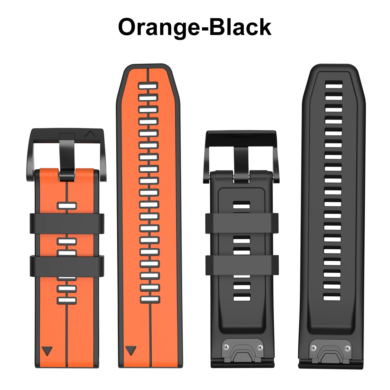 MYSNBKN Fenix 6X Strap 26mm Silicone bands for Garmin Fenix 7X/Fenix 6X/Fenix 6X Pro/Fenix 5X/Fenix 5X Plus/Fenix 3/Fenix 3 HR