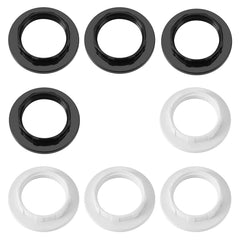 Lampshade Reducer Ring E27 Screw Collar Ring 40MM, E27 Lamp Shade Adaptor Rings Metal Light Fitting Lamp Shade Adaptor Rings for able Lamp, Ceiling Lights, Light Fixture (4 Pcs White 4 Pcs Black)