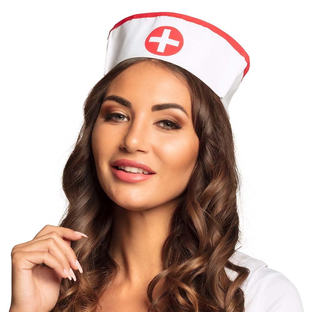 LORD C Hat Nurse Hat Uniform Head Cover Cap Adult Culprit Outfit Headwear Accessories captivated Costume Accessory Head Dress Assorted Size(1 Piece) (Nurse)