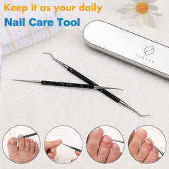 FERYES Ingrown Toenail Tools,Toenail Lifter and Toenail File Kit for Ingrown Toenails Treatment - Surgical Grade Stainless Steel