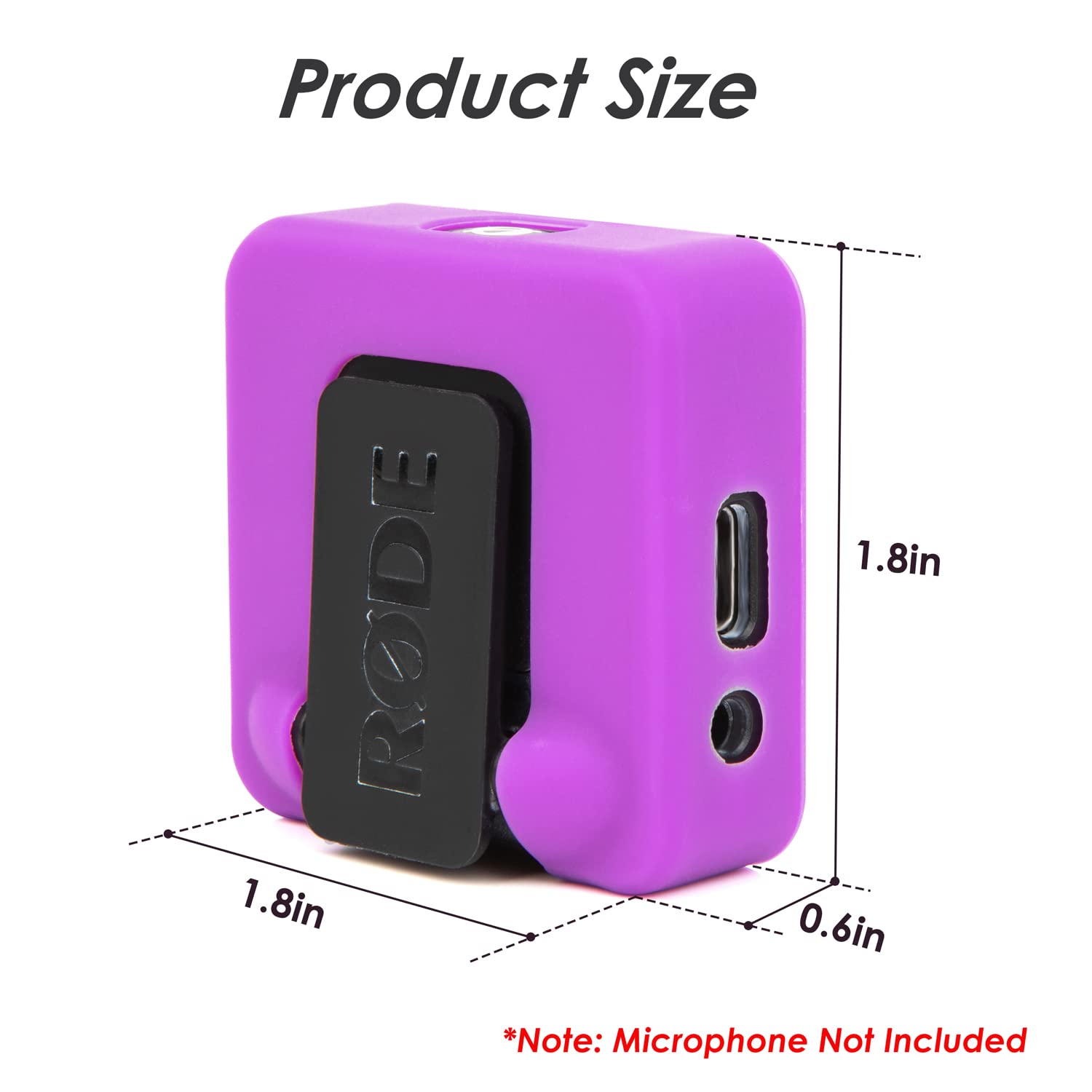 YOUSHARES Silicone Case Cover Compatible with RODE Wireless Go II RODE Wireless GO 2 Wireless Microphone Case Sleeve (3PCS Purple)