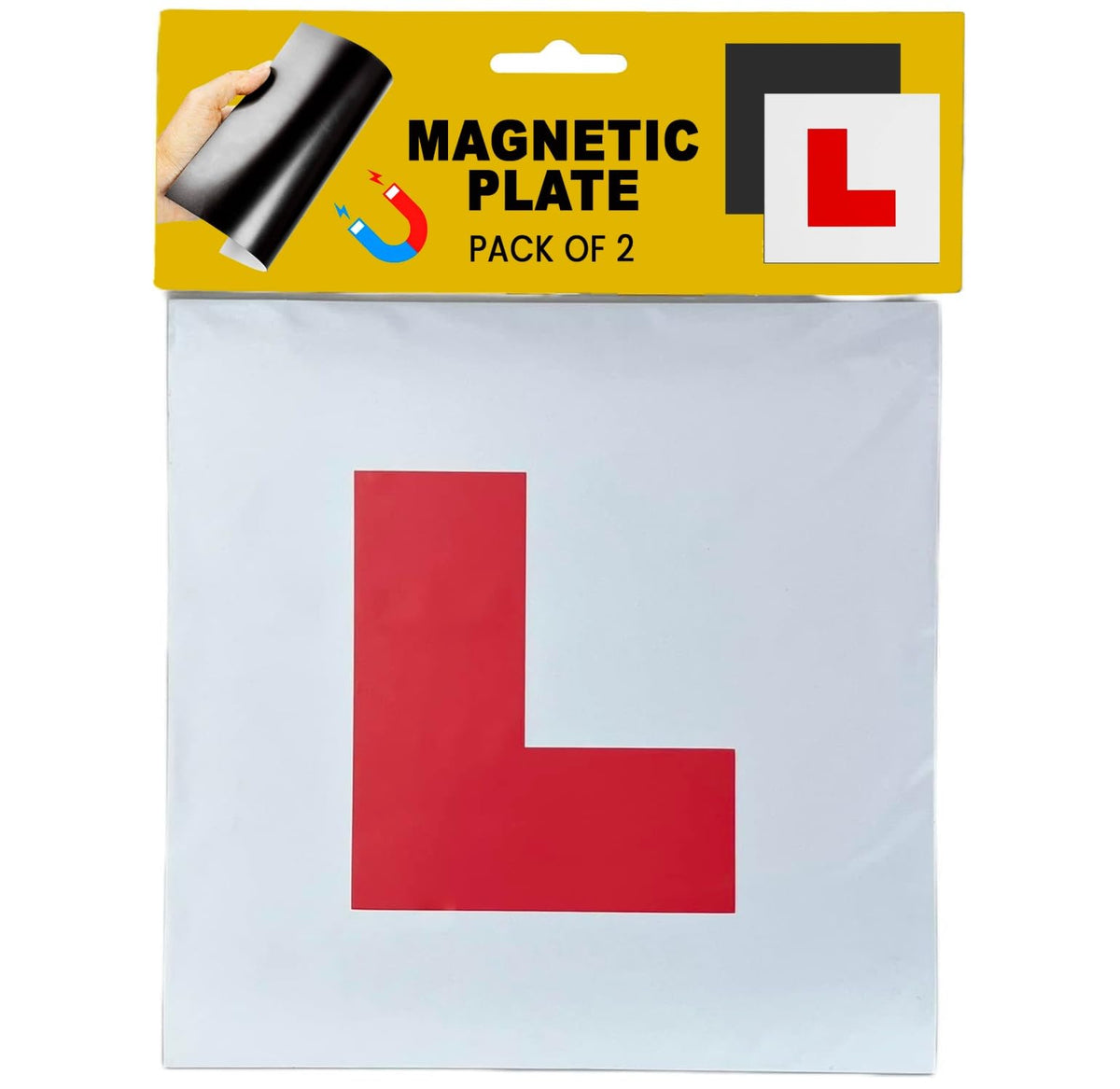 K-MART Extra Stong 2 Pack L Plates Magnetic For Car, Extra Thick Learner Plates Magnetic, No Melting No Blow Off Easy To Move Without Scratching Painting Off