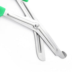 Scissors, EMT and Trauma Shears, Titanium Bandage Shears 5.5'' Bent Stealth for Nurses, Students, Emergency Room (Green 5.5)