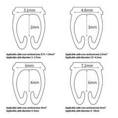 Wire Numbering Marker Plastic Wire Cable Marker Clip-On Design Cable Marker Tube Colorful for Marking the Color-Coded Cables(150Pcs 1.5mm²)