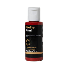 Furniture Clinic Leather Paint - For painting all leathers: footwear, handbags, clothing, etc. Flexible and Durable (Red, 50ml)