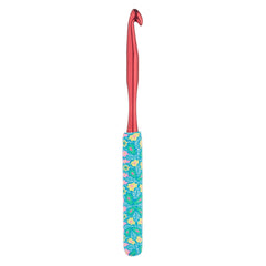 The Quilted Bear Crochet Hooks - Premium Soft Grip Floral Crochet Hooks with Ergonomic Polymer Clay Handle (8.0mm Crochet Hook)