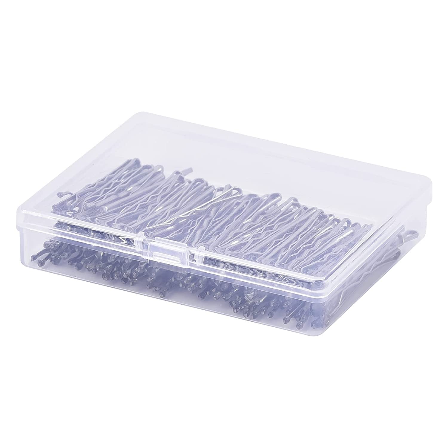 Bobby Pins, MORGLES 120 Pcs Hair Grips Hair Pins for Women Fine Hair with Box（Silver,5 cm/2 Inches)