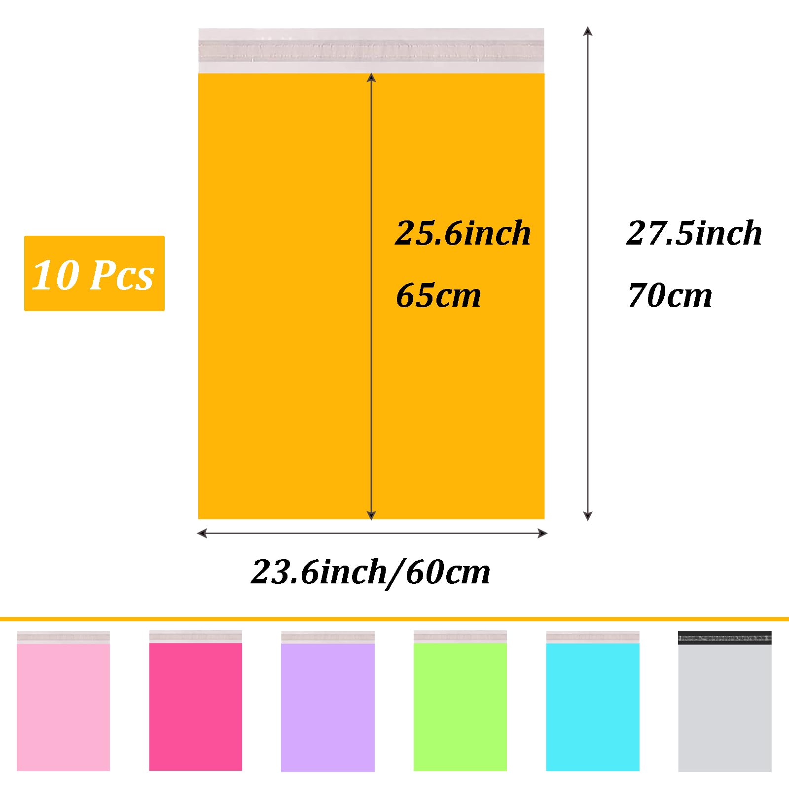 10PCS Mailing Bags Yellow Vinted Postage Bags Postal Self Seal Bags 24 inchesx28 inches (60x70cm) Parcel Bags Parcel Shipping Bags Parcel Delivery Bags,Extra Large Mailing Bags for Large Parcels Posting Clothes