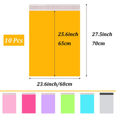 10PCS Mailing Bags Yellow Vinted Postage Bags Postal Self Seal Bags 24 inchesx28 inches (60x70cm) Parcel Bags Parcel Shipping Bags Parcel Delivery Bags,Extra Large Mailing Bags for Large Parcels Posting Clothes