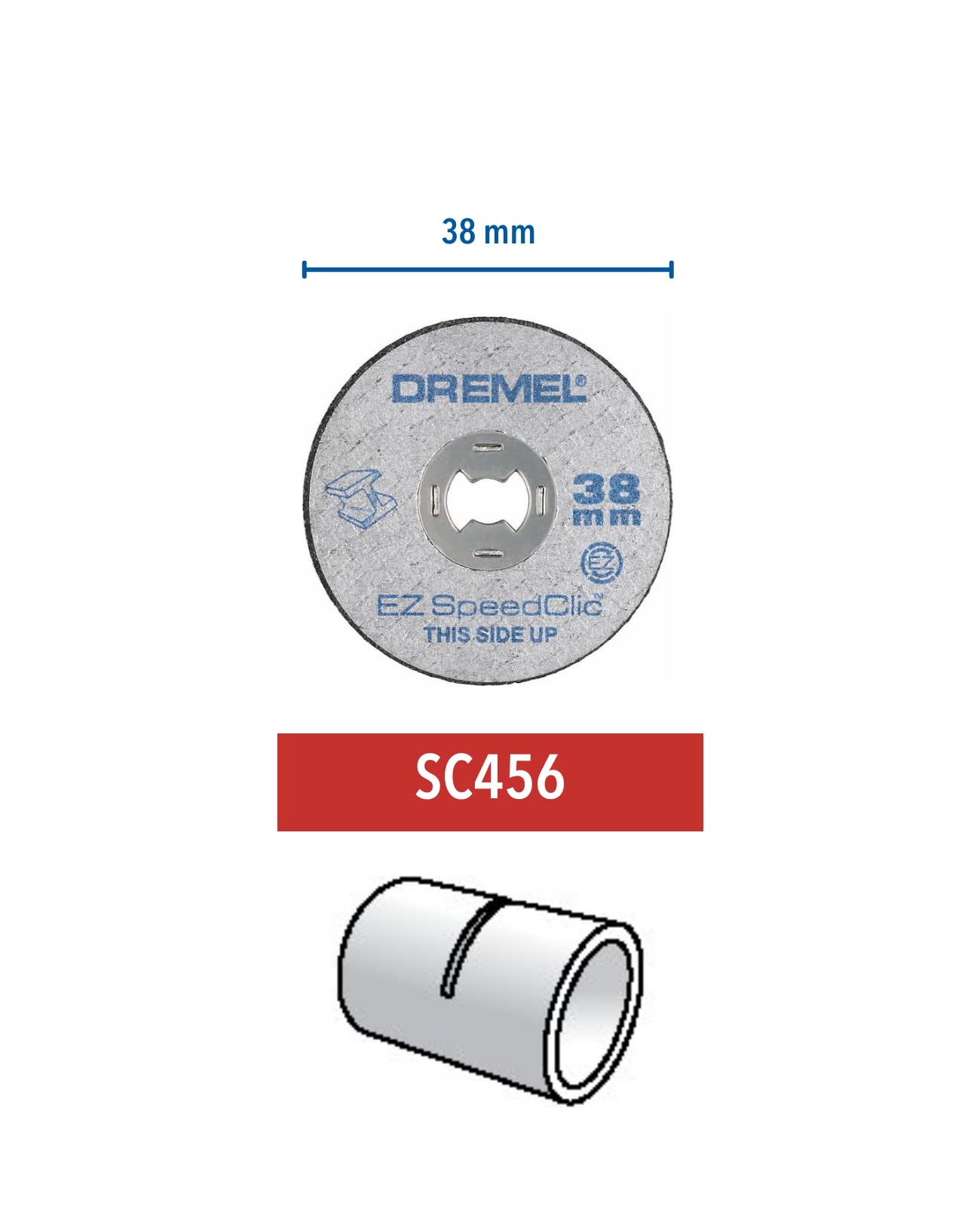 Dremel EZ SpeedClic SC456 Metal Cutting Wheel 5-pack, 5 Cutting Wheels with 38mm Cutting Diameter for Rotary Tool