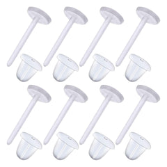 RUTZ® Clear Earrings, 100pcs Earring Retainers, Safety Backs Rubber Stoppers (50 Pairs)