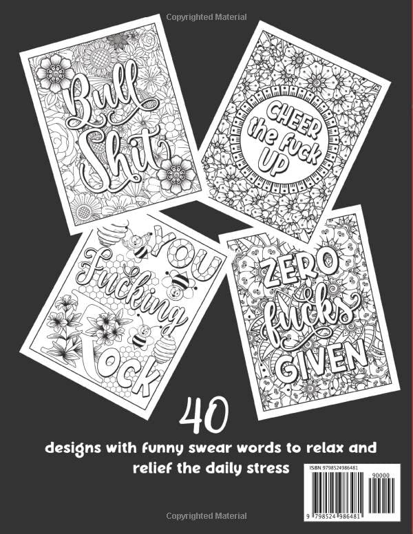 Adult Swear Words Coloring Book: Live, Laugh, Fuck Off: Swear Words Colouring Book for Adults   Sweary Coloring Book for Stress Relief and Relaxation   Adult Coloring Book Cuss Words