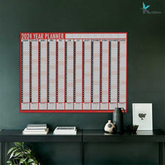 2024 Year Wall Planner Large A1-2024 Wall Calendar Runs January to December Full Year to View Holidays are Marked - Ideal for Home and Office - Folded