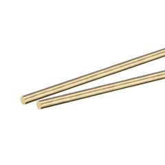 sourcing map Brass Rod,Brass Solid Round Rod 4mm Diameter 200mm Length Lathe Bar Stock for RC Model Airplane Helicopter DIY Craft Pack of 2pcs