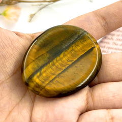 Ouubuuy Tiger Eye Thumb Worry Stone Healing Crystal Gemstone Pocket Palm Stone - Anxiety Stress Relieve