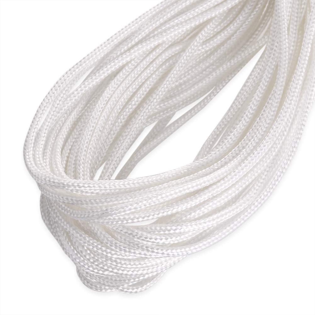 H&S 20 Meters Picture Hanging Cord - 2.5mm Super Strong Nylon White Rope for Photo Frame Mirror Hold Up to 30Kg - Picture Cord - Bathroom Light Pull Cord - Frame String - Nylon Picture Hanging Cord