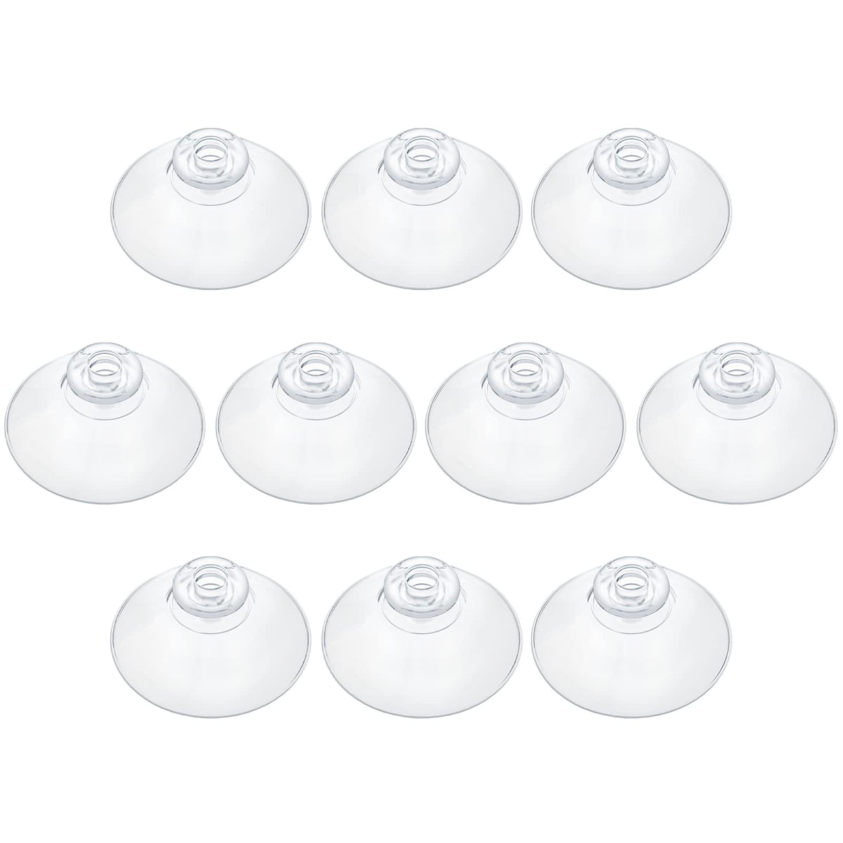 Pawfly 10 Pack Clear Suction Cups 4.5 cm PVC Plastic Sucker Without Hooks for Home Decoration and Organization