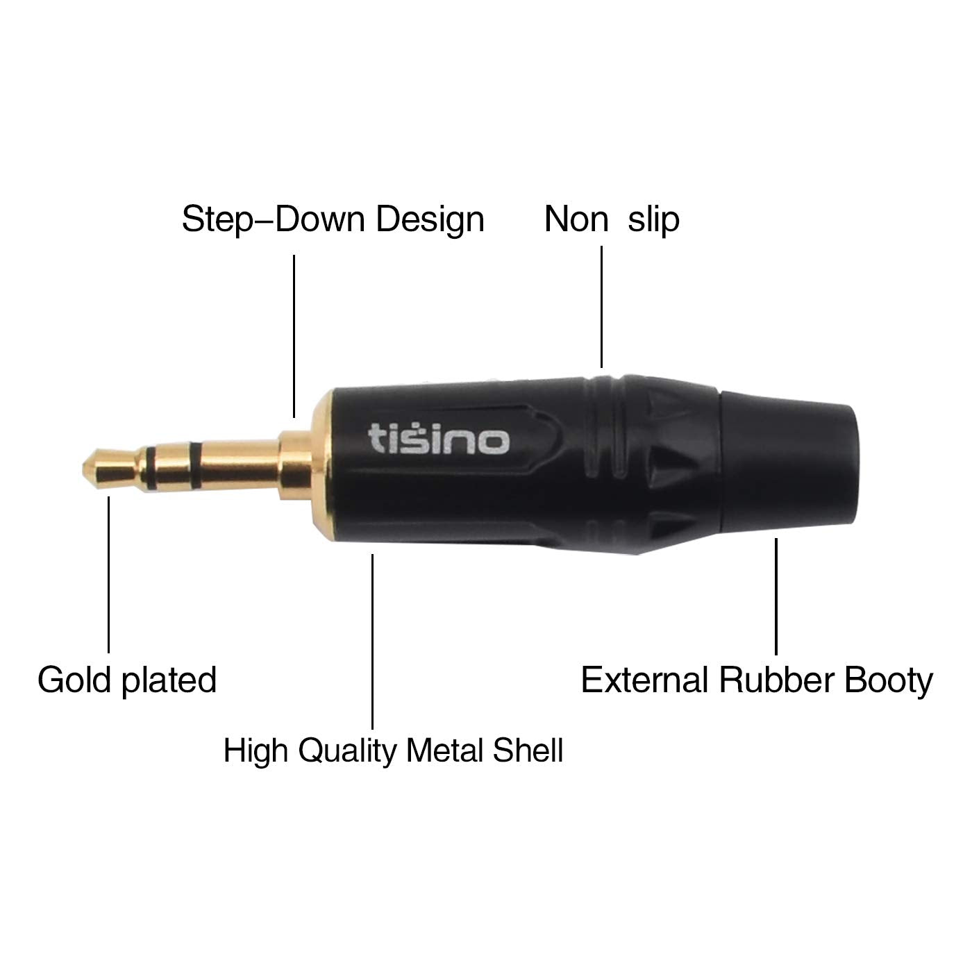 Tisino Dual XLR to 3.5mm jack Microphone Cable, Unbalanced 2 XLR Female to Mini Jack XLR to 1/8 inch Y-Splitter Breakout Lead- 2m