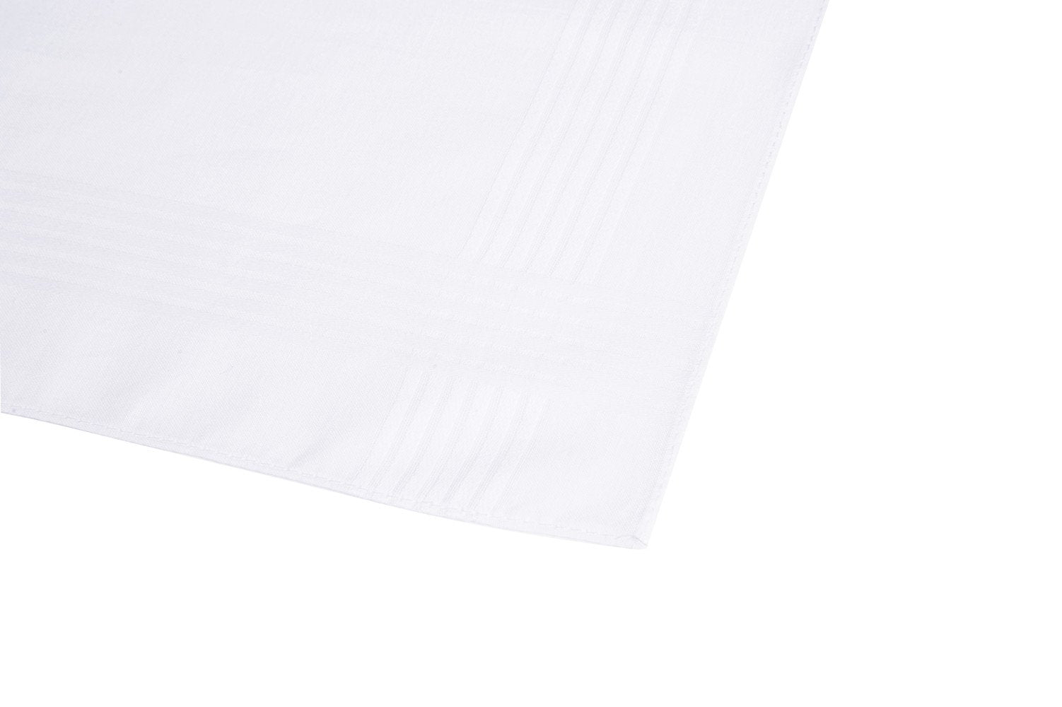 Lulusilk White Handkerchiefs for Men and Women, 100% Cotton Fabric, white, 40x40 cm/6 units