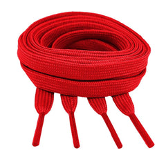 Zelway Flat Trainers Shoelace Shoe Lace for Sneakers Trainer Shoe String Replacements for Athletic Sport Shoelaces (Red, 51 inches)