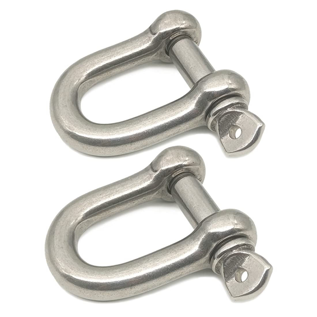 D Ring Shackle Lock-M12/0.47 inches, 304 Stainless Steel D Ring for Heavy Duty Construction, Rigging, Vehicle Recovery, Hauling, Tie Downs, Hanging-2 Pcs