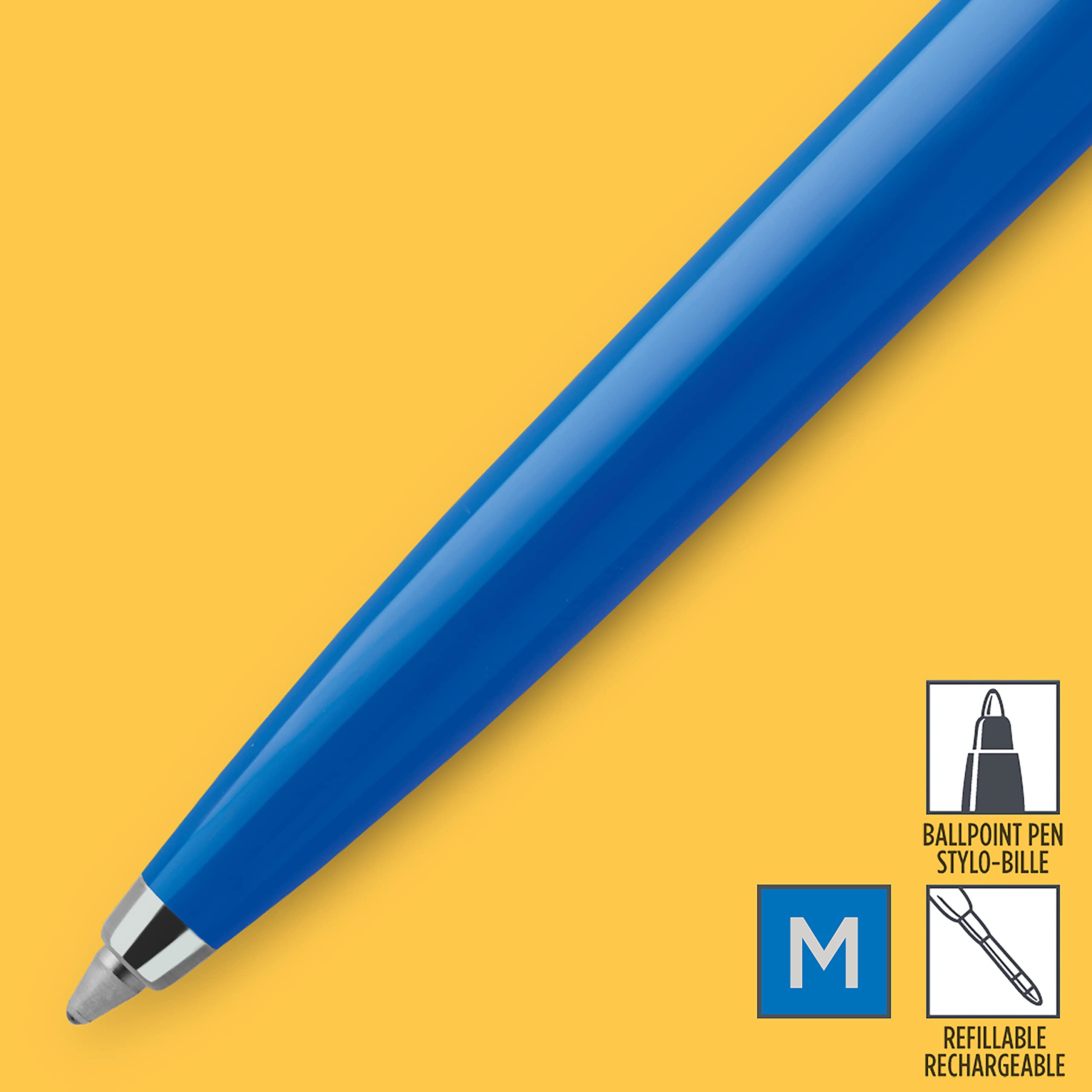 PARKER Jotter Originals Ballpoint Pen   Classic Blue Finish   Medium Point   Blue Ink (Pack of 2)