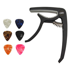 Capo,Guitar Capo, Ukulele Capo,PPpanda Trigger Capo Capotastos for Acoustic Electric Guitars and Ukulele with 6 picks