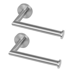 HITSLAM Toilet Roll Holder Wall Mounted SUS 304 Stainless Steel Silver Toilet Paper Holder Waterproof Rotateproof Loo Roll Holder for Bathroom - Brushed Nickel - 2 Pack