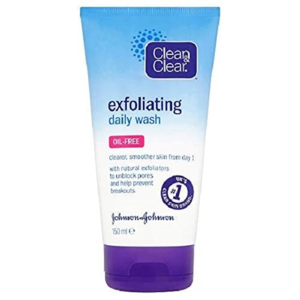 Clean & Clear Exfoliating Oil Free Daily Wash, 150ml - Packaging may vary