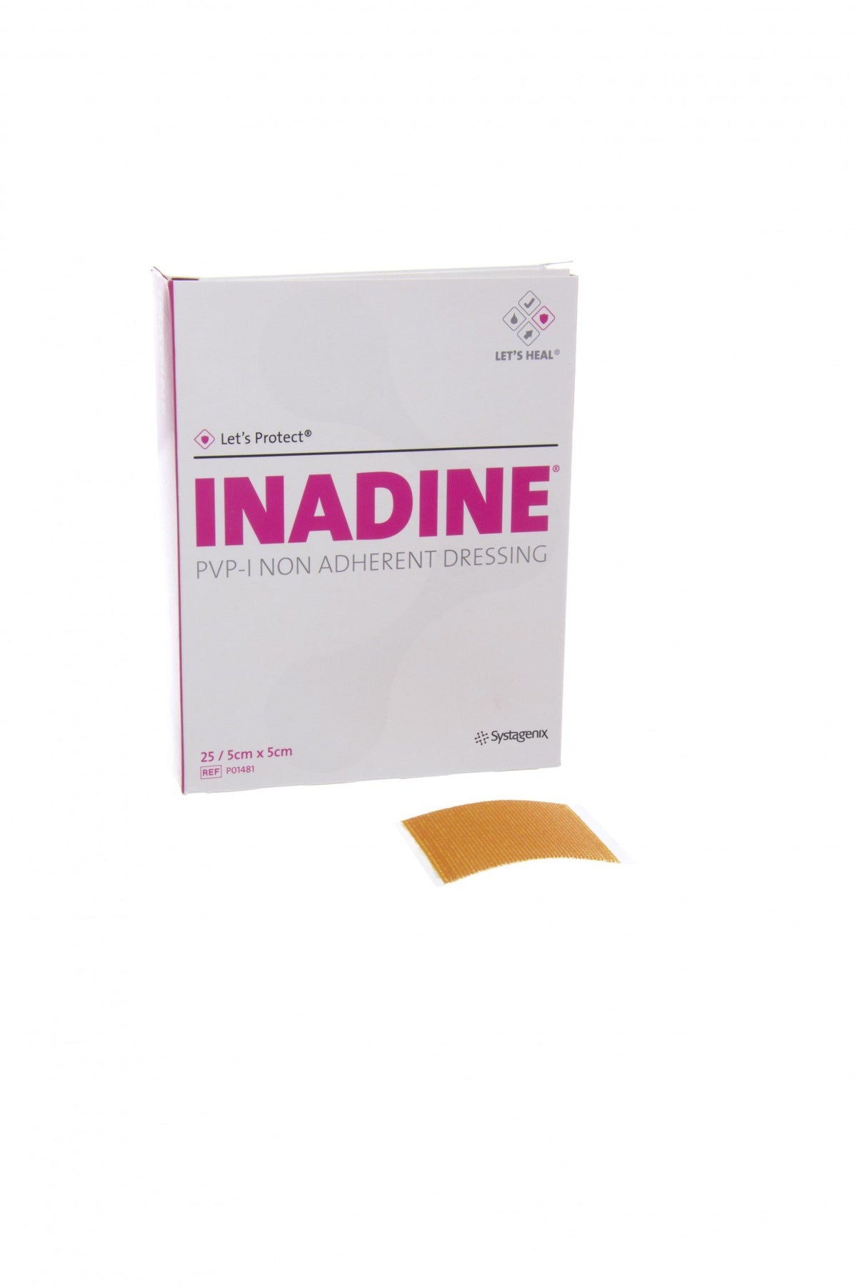 Inadine JKP01481 PVP-I Non-Adherent Dressing, Sterile, 5 cm Width, 5 cm Length (Pack of 25)