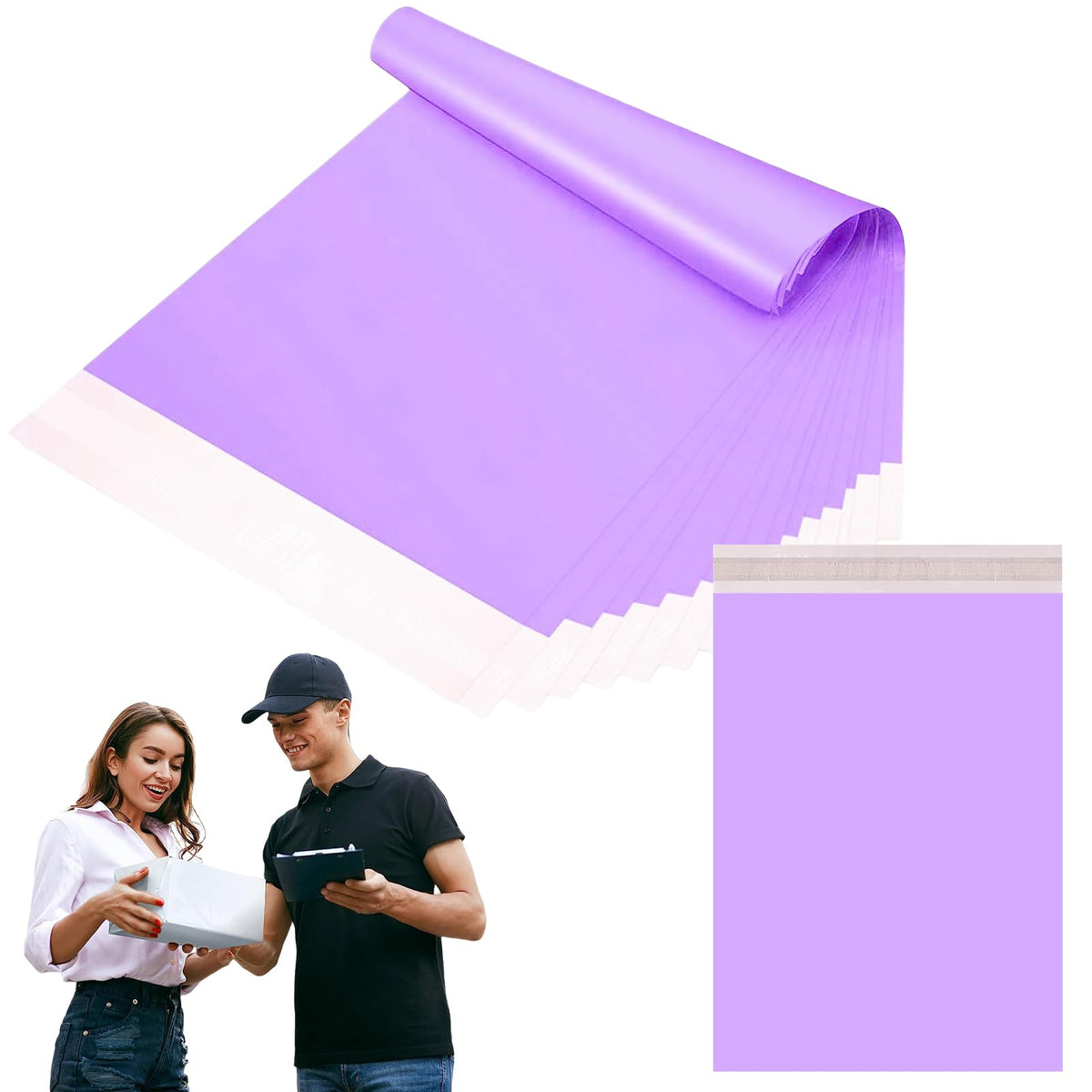 50pc 20x35cm Purple Vinted Postage Bags Mailing Bags for Clothes,Mailing Poly Postal Self Seal Bags,Parcel Shipping Bags Strong Packaging Bag Delivery Bags Plastic Envelopes for Posting Clothes Parcel