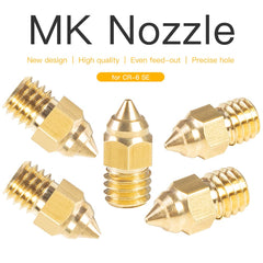 Creality 12PCS CR-6 SE, Ender 3 S1 3D Printer Nozzles, 3D Printer Parts Hotend 0.4 mm MK Brass Nozzles, Compatible with CR-6 SE, Ender-3 S1, Ender-3 S1 Pro, CR-10 Smart 1.75 mm Filament