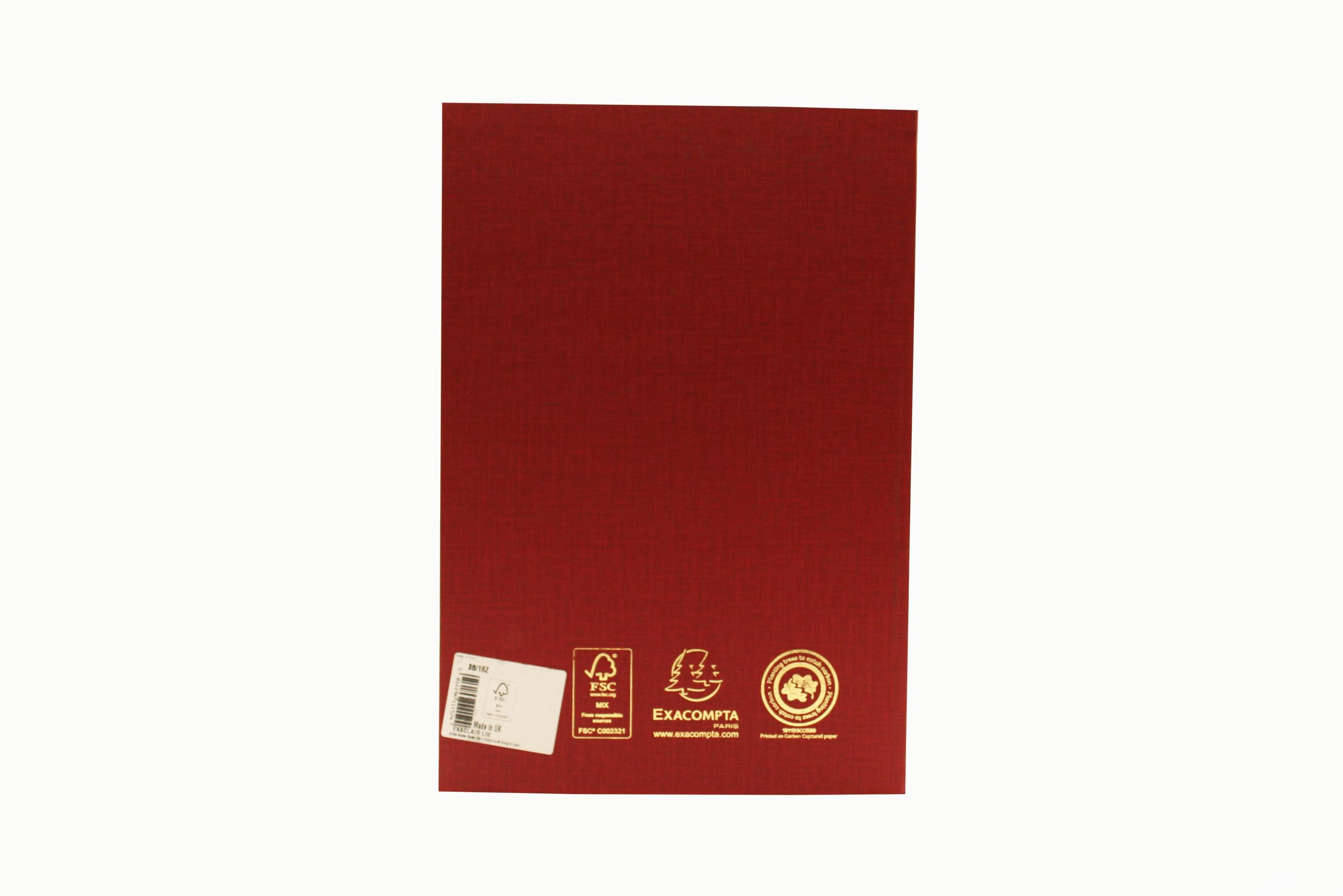 Exacompta - Ref 38/16Z - Guildhall - Headliner Case bound Hardback Account Book, 298 x 203mm, 16 Cash Column, 80 Pages, Tamper-Proof, Precision Ruled 95gsm Ledger Paper - Burgundy