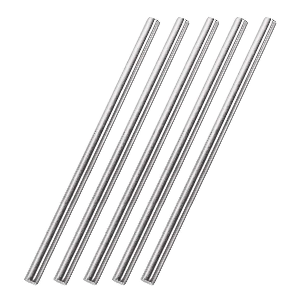 TA-VIGOR 5Pcs 8mm x 300mm Stainless Steel Round Rods, Metal Solid Round Shaft Rods Lathe Bar Stock for DIY Crafts Car Helicopter Airplane Model