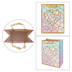 Yumi V Gift Bags, Medium Size with Ribbon Handles DIY Paper Gift Bags for Shopping, Graduation, Wedding, Birthday, Baby Shower
