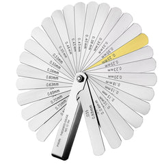 Feeler Gauges, 32 Blades 0.04-0.88 mm (0.0015-0.035 Inch) Thickness Gauge Stainless Steel Feeler Gauge Imperial And Metric Measuring Tool, Filler Gauge, For Measuring Gap Width.