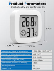 Mini Digital Indoor Thermometer Hygrometer High Accuracy Temperature Monitor Humidity Meter Thermo Hygrometer Comfort Level Indicator